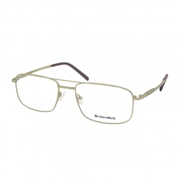 BrillenWelt Brille in Sehstärke gold mit Federscharnier Titan 4306-3