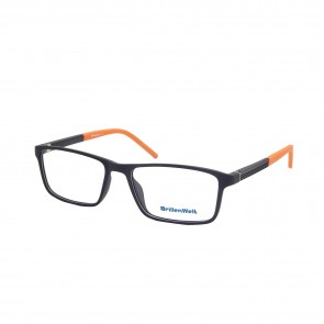 BrillenWelt Brille in Sehstärke schwarz/orange mit Federscharnier